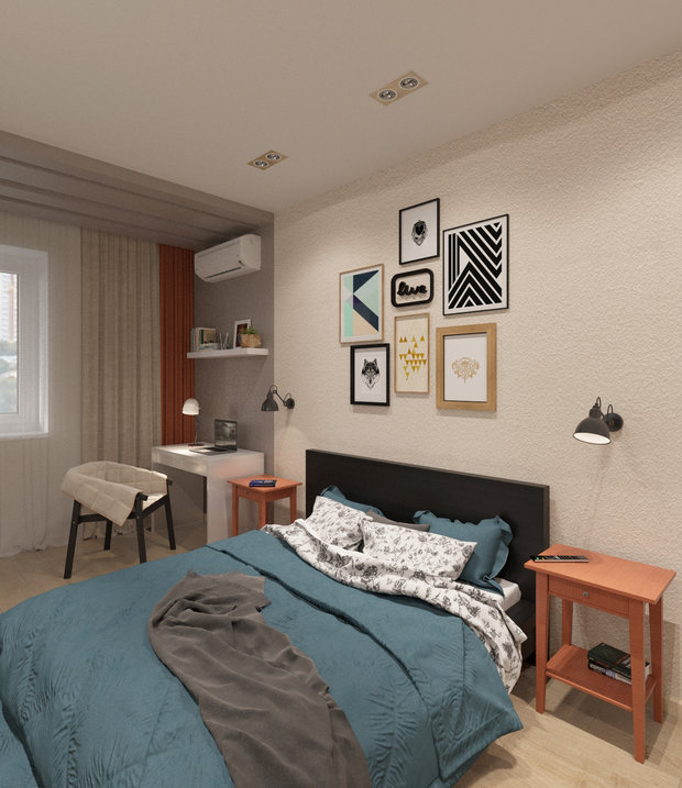 Фото из портфолио Квартира 55 кв.м. в ЖК "Оазис" – фотографии дизайна интерьеров на INMYROOM