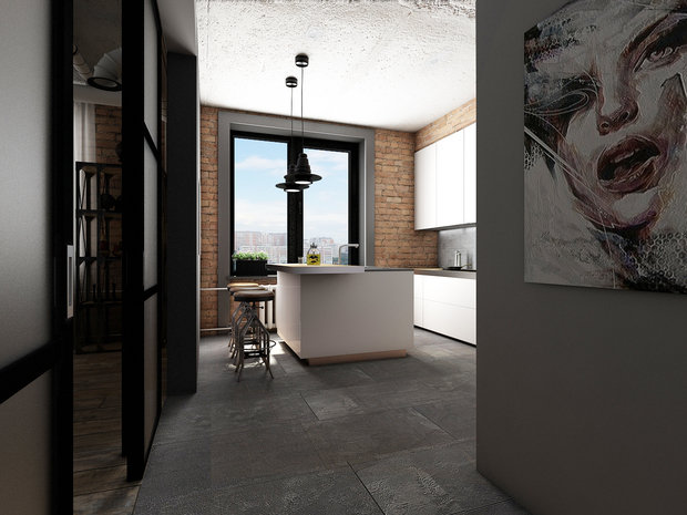 Фото из портфолио ЖК "Лофт клаб", квартира 63 м – фотографии дизайна интерьеров на INMYROOM