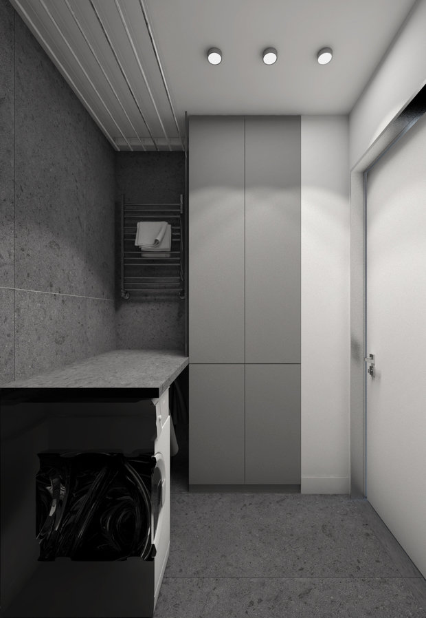 Фото из портфолио Серебристый минимал в пентхаусе – фотографии дизайна интерьеров на INMYROOM