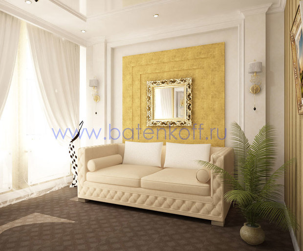 Фото из портфолио Дизайн проект кабинета в классическом стиле от Батенькофф в таунхаусе в Екатеринбурге.  – фотографии дизайна интерьеров на InMyRoom.ru