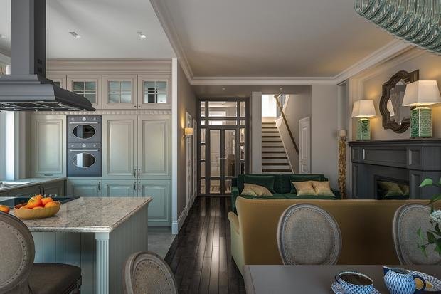 Фотография: Кухня и столовая в стиле Прованс и Кантри, Классический, Проект недели, Дом и дача, Московская область, Таунхаус, Дмитрий Коротецкий, Виктория Коротецкая, Lab21Studio, дуплекс – фото на INMYROOM