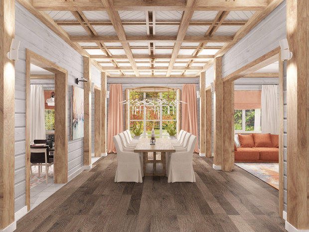 Фото из портфолио Дизайн интерьера коттеджа из бруса в Новосибирске – фотографии дизайна интерьеров на INMYROOM