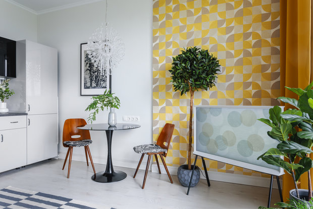 Фотография: Кухня и столовая в стиле Скандинавский, Современный, Малогабаритная квартира, Квартира, Студия, Проект недели, Москва, до 40 метров, Ирина Бебешина – фото на INMYROOM