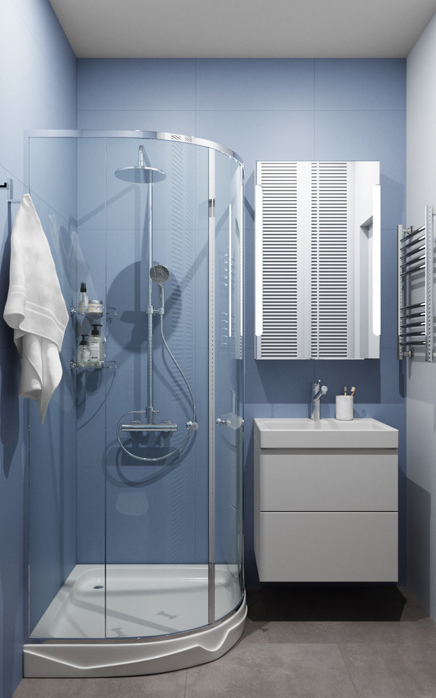 Фотография: Ванная в стиле Минимализм, Современный, Квартира, Студия, Белый, Проект недели, Серый, Голубой, до 40 метров, ПРЕМИЯ INMYROOM, Олеся Еранцева – фото на INMYROOM Фотография: Ванная в стиле Минимализм, Современный, Квартира, Студия, Белый, Проект недели, Серый, Голубой, до 40 метров, ПРЕМИЯ INMYROOM, Олеся Еранцева – фото на INMYROOM