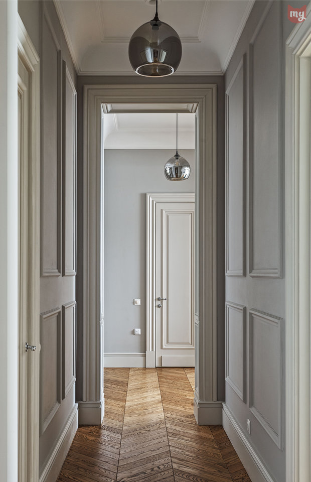 Фотография: Прихожая в стиле Прованс и Кантри, Эклектика, Квартира, Проект недели, Москва, Ольга Абрамова, Монолитный дом, 3 комнаты, Более 90 метров – фото на INMYROOM