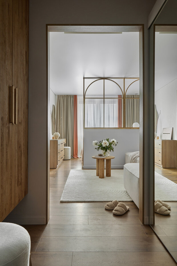 Фотография: Гостиная в стиле Современный, Джапанди, Малогабаритная квартира, Квартира, Проект дня, Беларусь, Панельный дом, 1 комната, 40-60 метров, Жодино, Мария Назарова – фото на INMYROOM