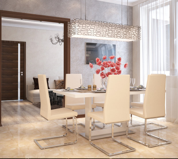 Фото из портфолио Нежный дизайн гостиной и кухни от Design Ideas Crimea – фотографии дизайна интерьеров на INMYROOM