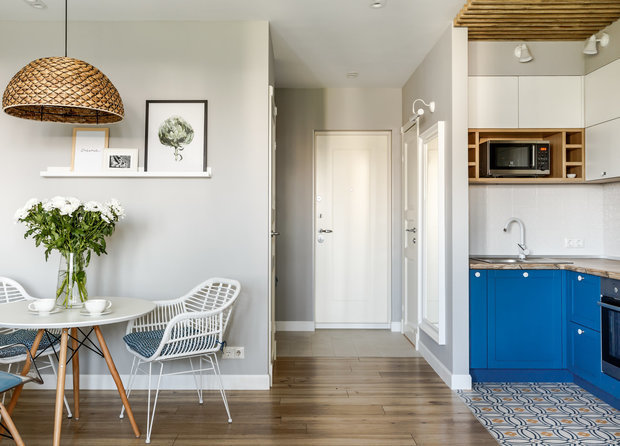 Фотография: Кухня и столовая в стиле Скандинавский, Квартира, Советы, Проект недели, Москва, 1 комната, 2 комнаты, до 40 метров, 40-60 метров, ирина носова, ПРЕМИЯ INMYROOM – фото на INMYROOM