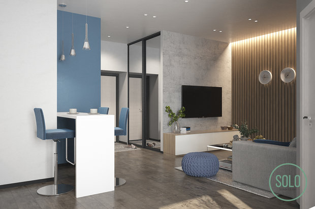 Фото из портфолио White&Blue – фотографии дизайна интерьеров на INMYROOM