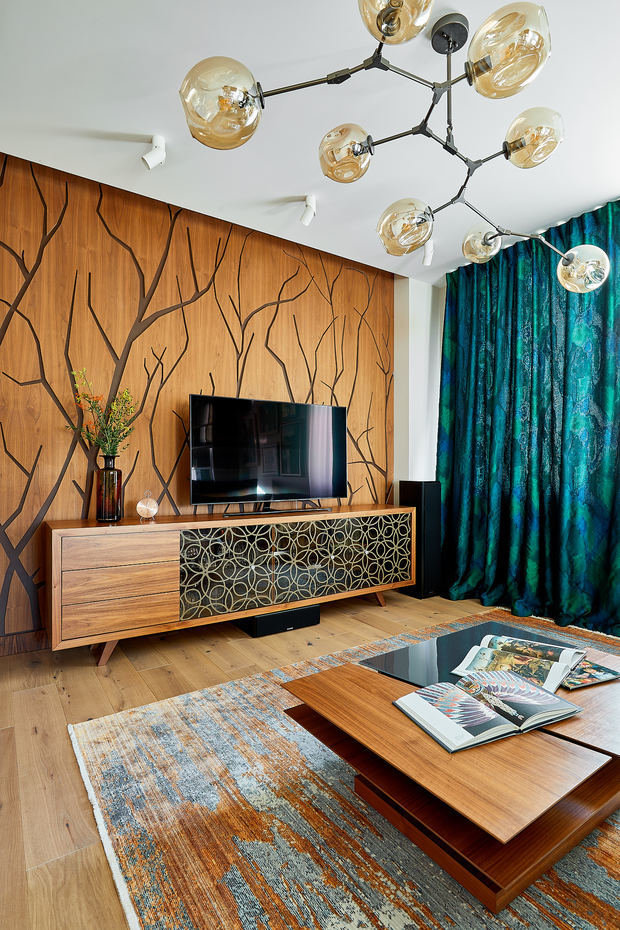 Фотография: Гостиная в стиле Восточный, Эклектика, Квартира, Проект недели, Москва, 4 и больше, Более 90 метров, Бюро IVA – фото на INMYROOM