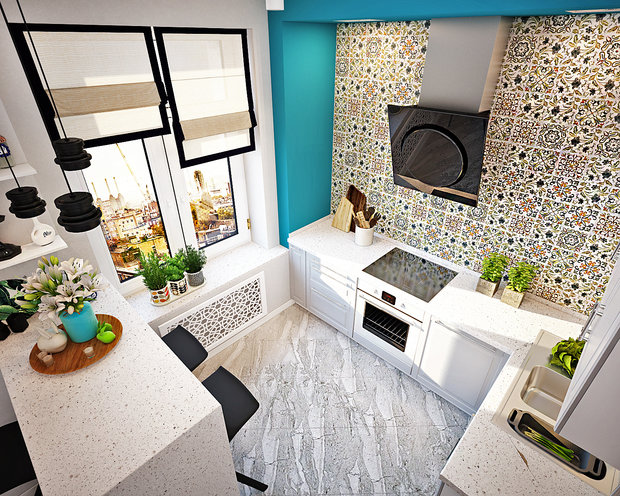 Фото из портфолио Яркая кухня с марокканской плиткой – фотографии дизайна интерьеров на INMYROOM