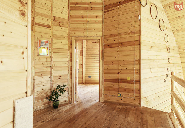 Фотография: Прихожая в стиле Эко, Прованс и Кантри, Современный, Дом, Россия, Проект недели, Дом и дача, Герой InMyRoom, деревянный дом, Королев, каркасный дом, Скайдом.рф, Скайдом – фото на INMYROOM