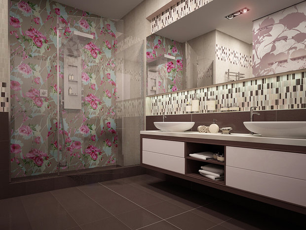 Фото из портфолио Bathroom «The peonies» – фотографии дизайна интерьеров на INMYROOM