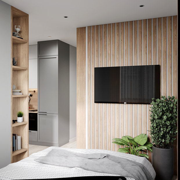 Фото из портфолио Студия 30м2 под сдачу – фотографии дизайна интерьеров на INMYROOM