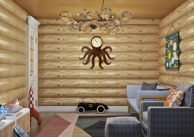 Фотография: Детская в стиле Прованс и Кантри, Современный, Дом, Проект недели, Московская область, Юлия Веселова, дом из сруба – фото на INMYROOM