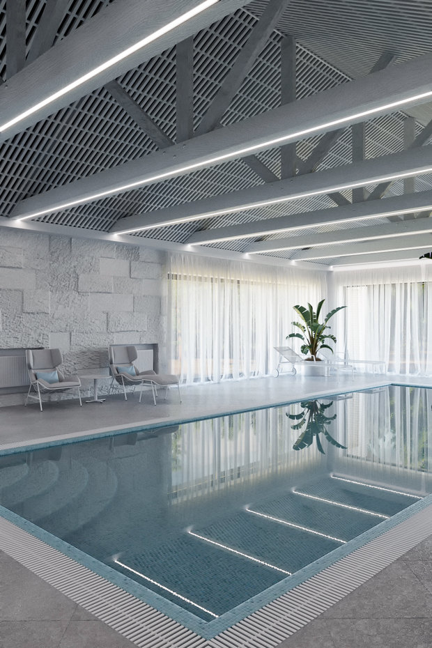 Фото из портфолио Частный Бассейн. (Вариант-1) – фотографии дизайна интерьеров на INMYROOM