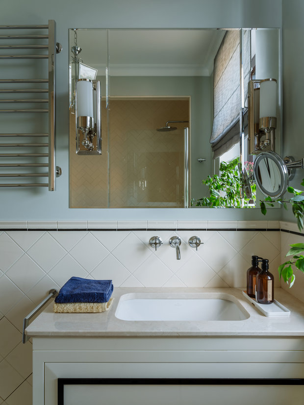 Фотография: Ванная в стиле Классический, Эклектика, Квартира, Проект недели, Москва, 4 и больше, Более 90 метров, Ольга Лапейкина – фото на INMYROOM