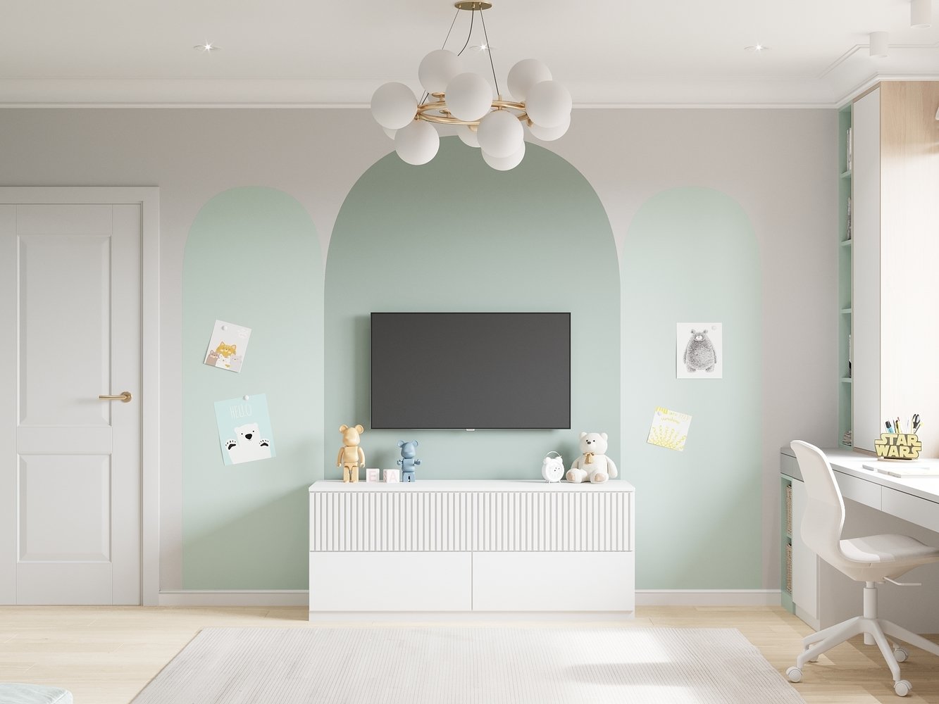 Фотография: Детская в стиле Современный, Квартира, Проект недели, Москва, 4 и больше, Более 90 метров, Елена Лебедева – фото на INMYROOM