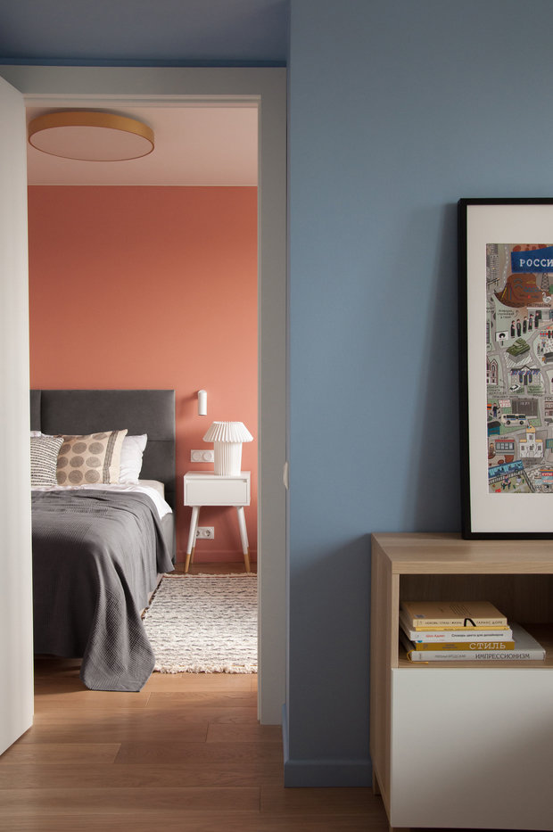 Фотография: Спальня в стиле Современный, Минимализм, Квартира, Проект недели, Москва, 2 комнаты, 40-60 метров, Анастасия Хмелевская – фото на INMYROOM