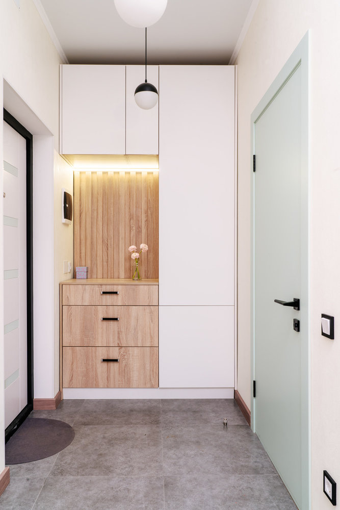 Фотография: Прихожая в стиле Современный, Квартира, Проект недели, Казахстан, 3 комнаты, 60-90 метров, Алматы, Анна Аранович – фото на INMYROOM