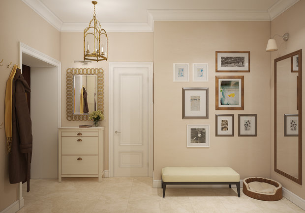 Фотография: Прихожая в стиле Классический, Современный, Квартира, Проект недели, Москва, Студия 3.14, Тимур Абдрахманов, Старый фонд, Мария Легчанова, двухэтажная квартира, Кирпичный дом, 4 и больше, Более 90 метров – фото на INMYROOM