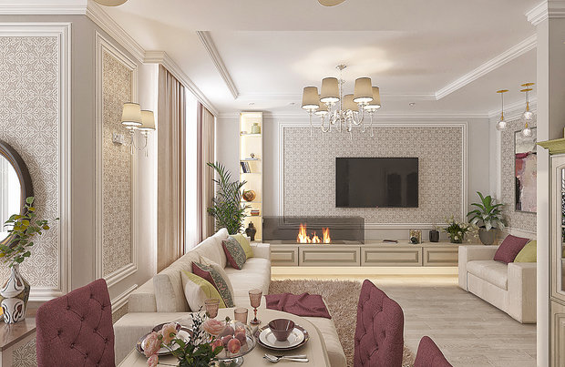 Фото из портфолио ЖК Родной город 94м.кв – фотографии дизайна интерьеров на INMYROOM