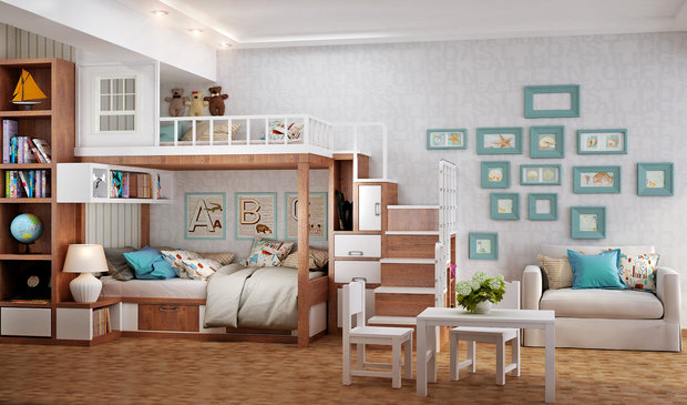 Фото из портфолио Детская в мягких тонах – фотографии дизайна интерьеров на INMYROOM