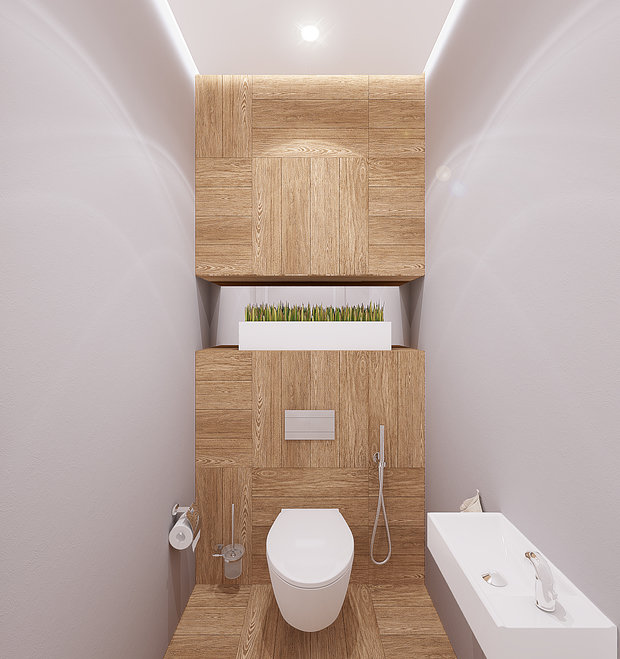 Фотография: Ванная в стиле Эко, Квартира, Проект недели, новостройка, Монолитный дом, 2 комнаты, 60-90 метров, Тюмень, Kaplun&Osipov – фото на INMYROOM