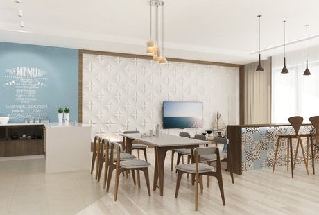 Гостиная. Квартира 127 м2, Курортный проспект, Сочи