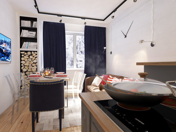 Фото из портфолио Трехкомнатная квартира для семьи из четырех человек – фотографии дизайна интерьеров на INMYROOM