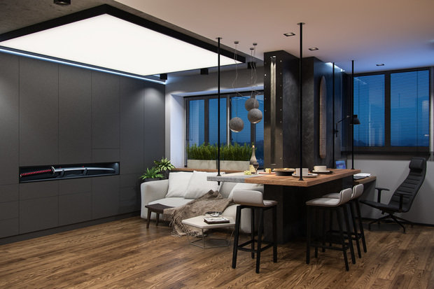 Фото из портфолио Студия для Бэтмана – фотографии дизайна интерьеров на INMYROOM