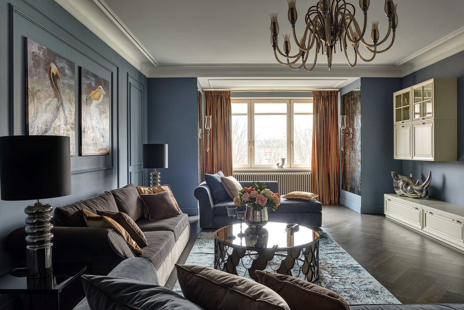 Фотография: Гостиная в стиле Современный, Эклектика, Квартира, Проект недели, Калининград, 4 и больше, Более 90 метров, Виктория Лазарева – фото на INMYROOM