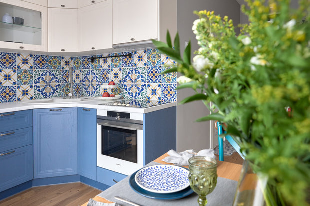 Фотография: Кухня и столовая в стиле Скандинавский, Современный, Квартира, Проект недели, Московская область, Монолитный дом, 1 комната, до 40 метров, Line Works, Молоково – фото на INMYROOM