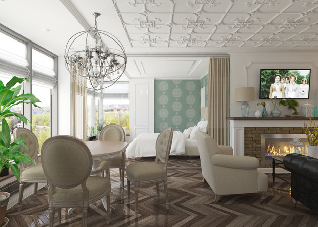 Фото из портфолио Винтажная классика.  – фотографии дизайна интерьеров на INMYROOM