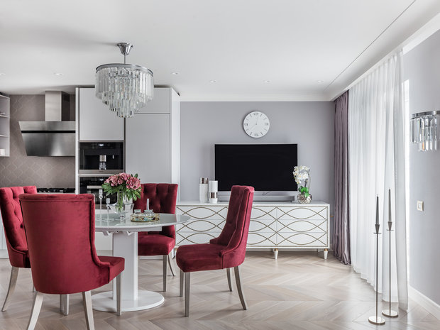 Фотография: Кухня и столовая в стиле Классический, Современный, Квартира, Проект недели, Самара, Artek Design Studio, 4 и больше, Более 90 метров, Оксана Агапонова – фото на INMYROOM