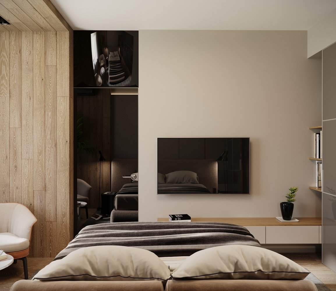 Фотография: Спальня в стиле Современный, Лофт, Квартира, Проект недели, Подмосковье, Московская область, Реутов, Кирпичный дом, 3 комнаты, Более 90 метров, Владислав Седов, Наталья Вороненко, LINES – фото на INMYROOM Фотография: Спальня в стиле Современный, Лофт, Квартира, Проект недели, Подмосковье, Московская область, Реутов, Кирпичный дом, 3 комнаты, Более 90 метров, Владислав Седов, Наталья Вороненко, LINES – фото на INMYROOM