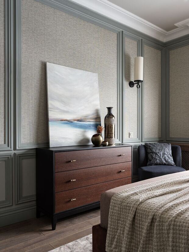 Фотография: Спальня в стиле Классический, Современный, Эклектика, Квартира, Проект дня, 3 комнаты, 60-90 метров, Монолитно-кирпичный – фото на INMYROOM