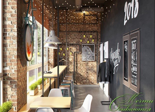 Фото из портфолио Интерьер кафе в стиле лофт – фотографии дизайна интерьеров на INMYROOM