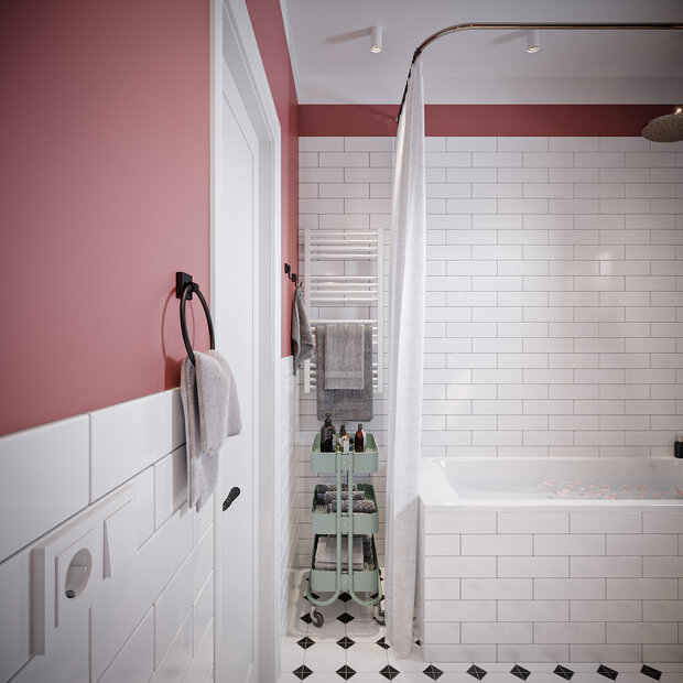 Фотография: Ванная в стиле Скандинавский, Современный, Квартира, Проект дня, Санкт-Петербург, 2 комнаты, 60-90 метров, Анна Иноземцева – фото на INMYROOM