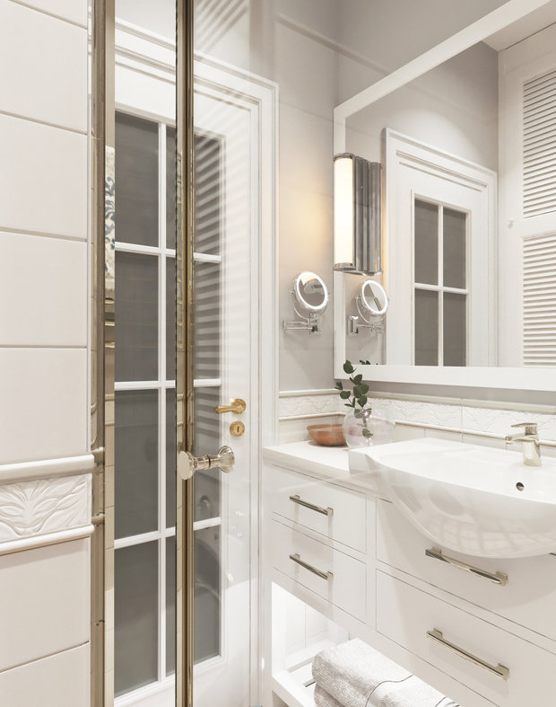 Фото из портфолио Интерьер 1-комнатной квартиры в ЖК Золотые купола – фотографии дизайна интерьеров на INMYROOM