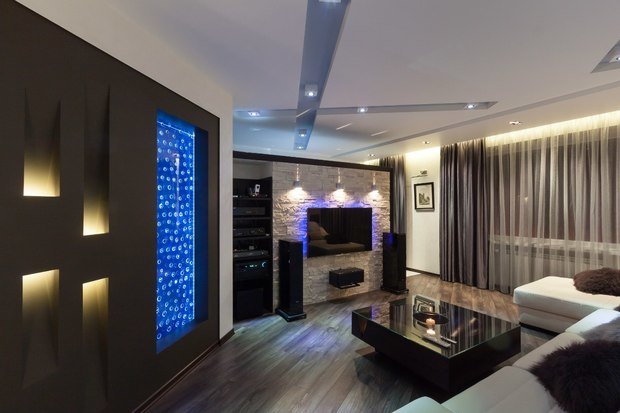 Фотография: Гостиная в стиле Хай-тек – фото на INMYROOM