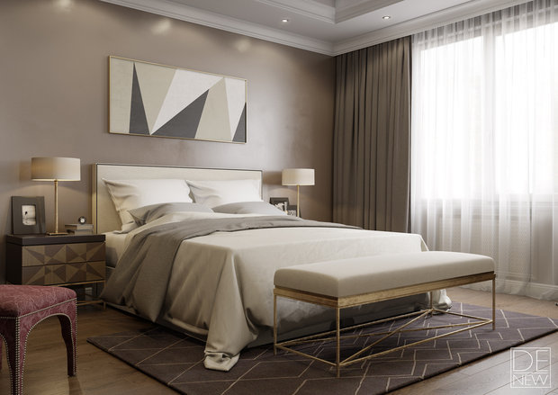 Фото из портфолио Молочный шоколад. Спальня – фотографии дизайна интерьеров на INMYROOM