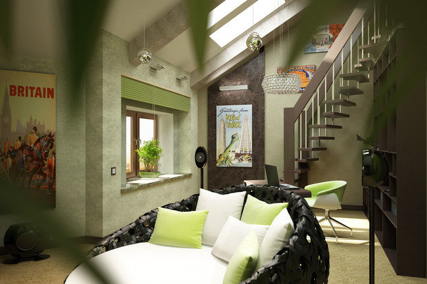 Фото из портфолио Зеленая комната – фотографии дизайна интерьеров на INMYROOM