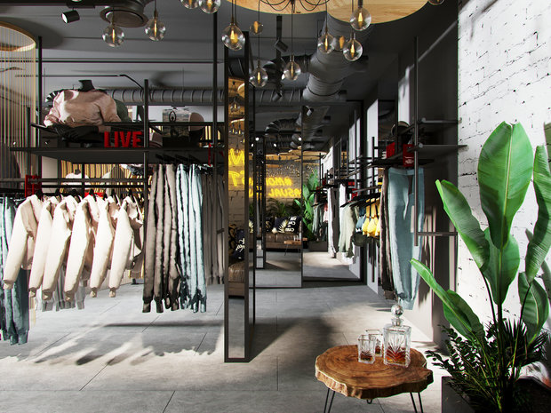 Фото из портфолио Интерьер магазина одежды – фотографии дизайна интерьеров на INMYROOM