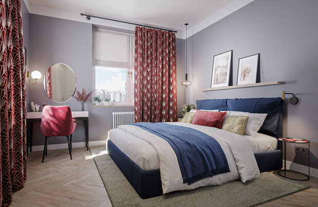 Фотография: Спальня в стиле Современный, Скандинавский, Квартира, Проект дня, Санкт-Петербург, 2 комнаты, 60-90 метров, Анна Иноземцева – фото на INMYROOM