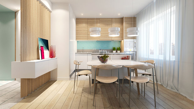 Фото из портфолио Квартира на Фермском шоссе – фотографии дизайна интерьеров на INMYROOM