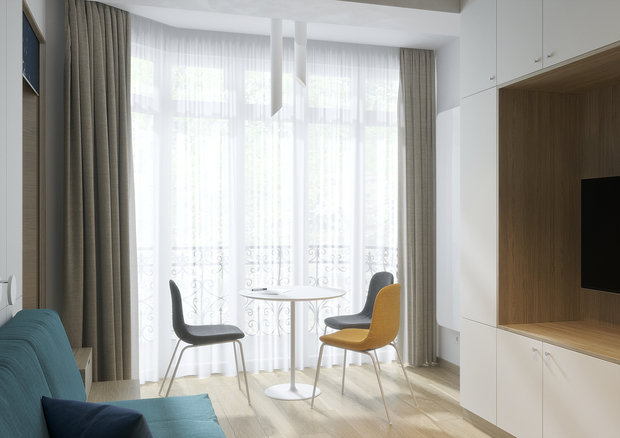 Фото из портфолио Квартира-студия. 27 кв. м для небольшой семьи. – фотографии дизайна интерьеров на INMYROOM