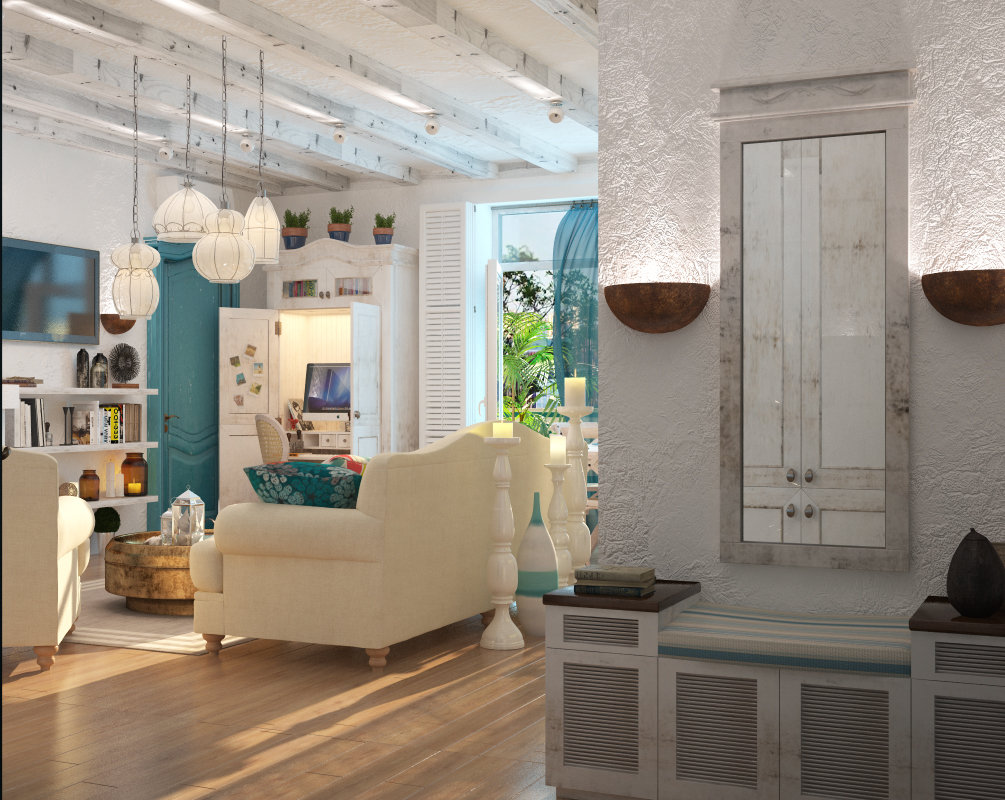 Фотография: Гостиная в стиле Прованс и Кантри, Квартира, Дома и квартиры, Проект дня, Средиземноморский – фото на INMYROOM Фотография: Гостиная в стиле Прованс и Кантри, Квартира, Дома и квартиры, Проект дня, Средиземноморский – фото на INMYROOM
