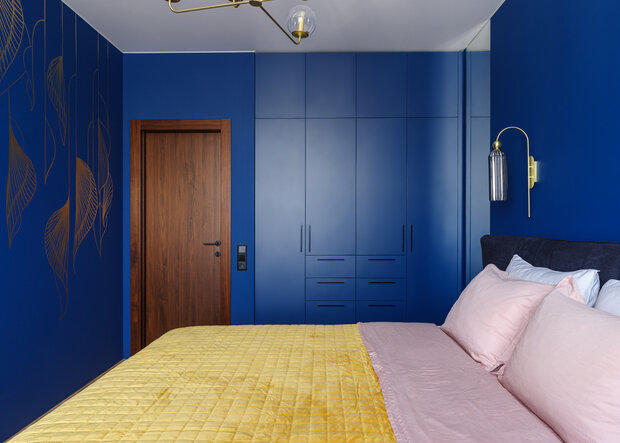 Фотография: Спальня в стиле Современный, Эклектика, Квартира, Проект дня, Воронеж, 3 комнаты, Более 90 метров, Олеся Логунова, Полина Пешкова, Collage.Studio – фото на INMYROOM