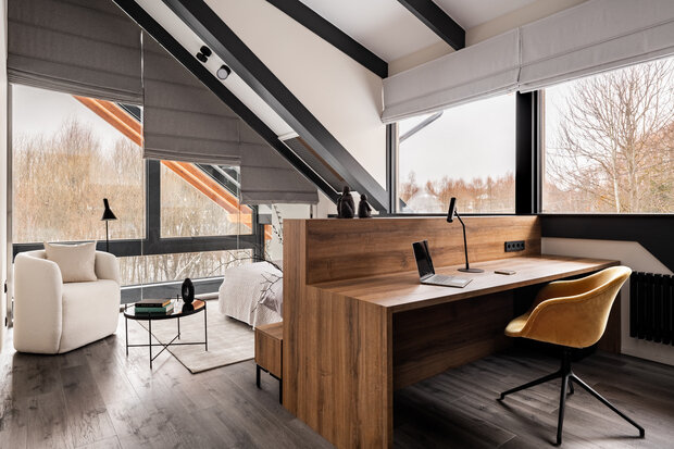 Фотография: Кабинет в стиле Современный, Проект дня, Дача, Дом и дача, Московская область, 4 и больше, Более 90 метров, Анна Жижайкина – фото на INMYROOM